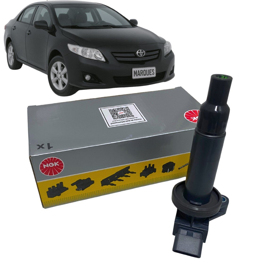 Bobina De Ignição Original Ngk Para Toyota Corolla E Fielder