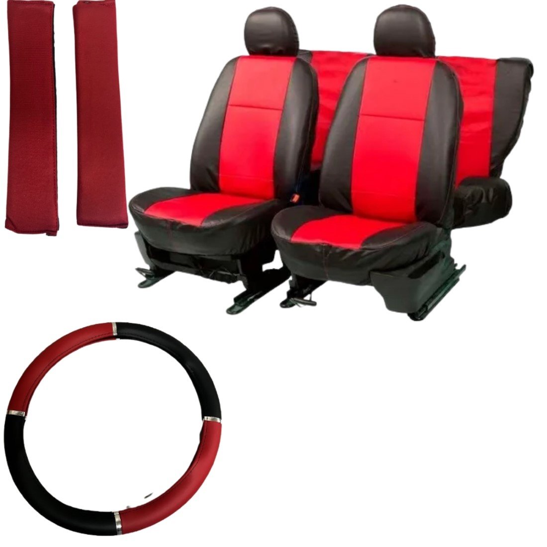 CAPA BANCO 4 CABECEIRAS - KIT COLOR VERMELHO