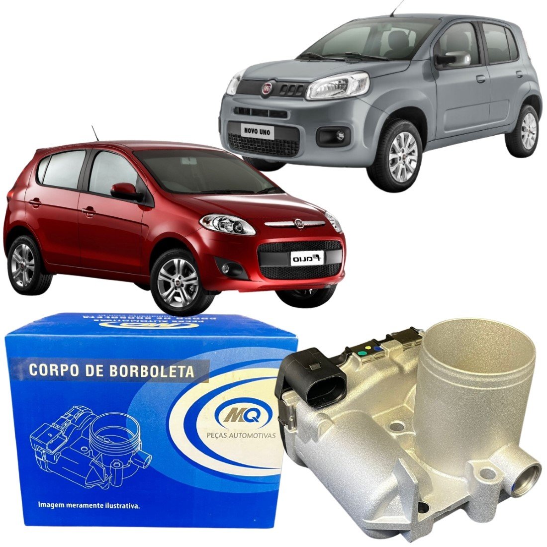 Corpo De Borboleta Para Fiat Palio Uno Motor 1.4 2015 A 2021