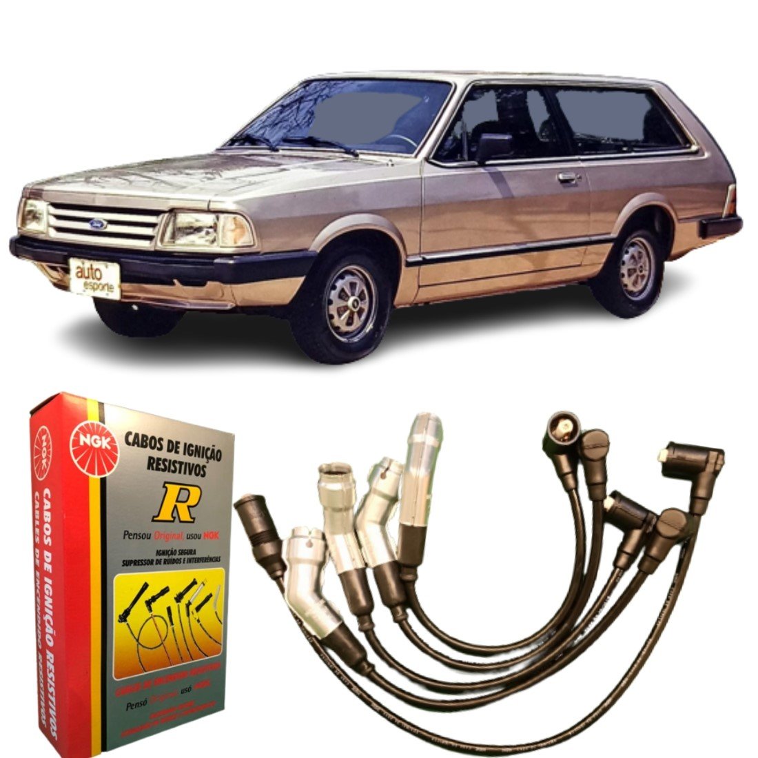 Jogo De Cabo De Vela Ngk Para Ford Corcel Pampa Verona Cht.