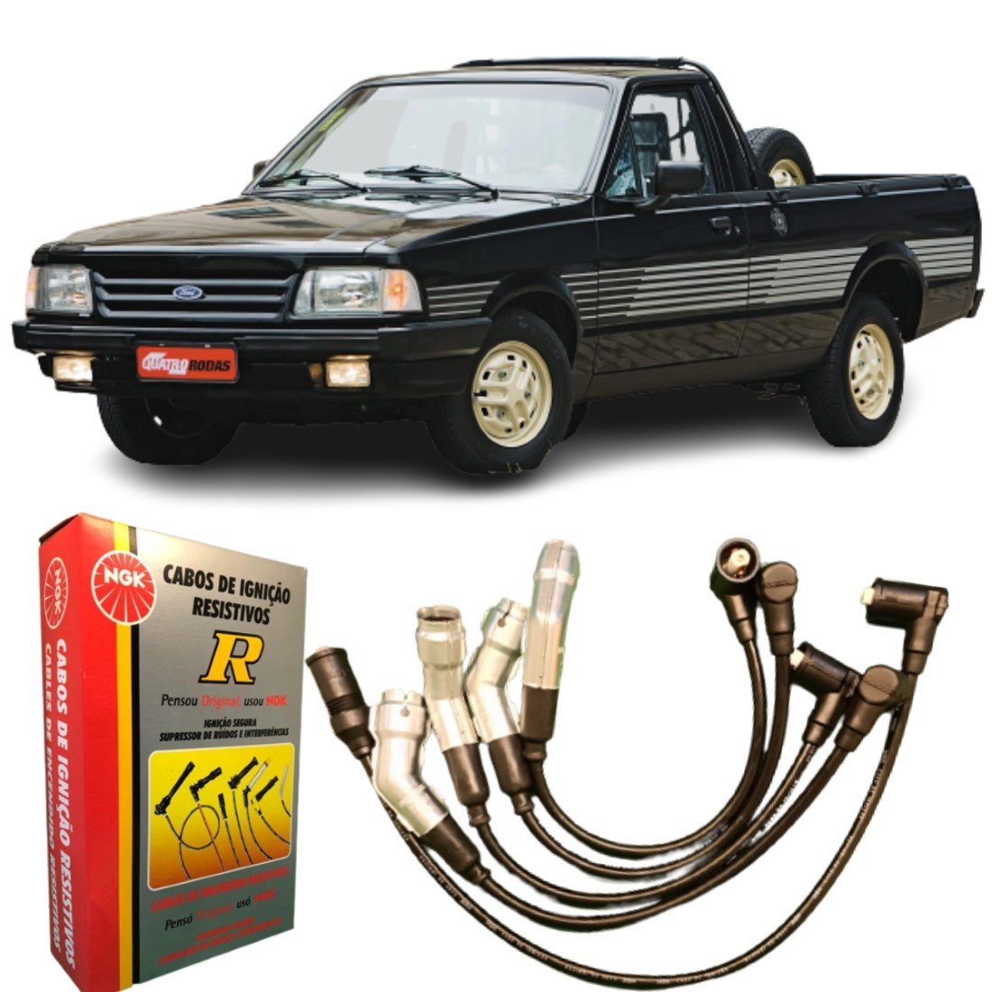 Jogo De Cabo De Vela Ngk Para Ford Corcel Pampa Verona Cht.