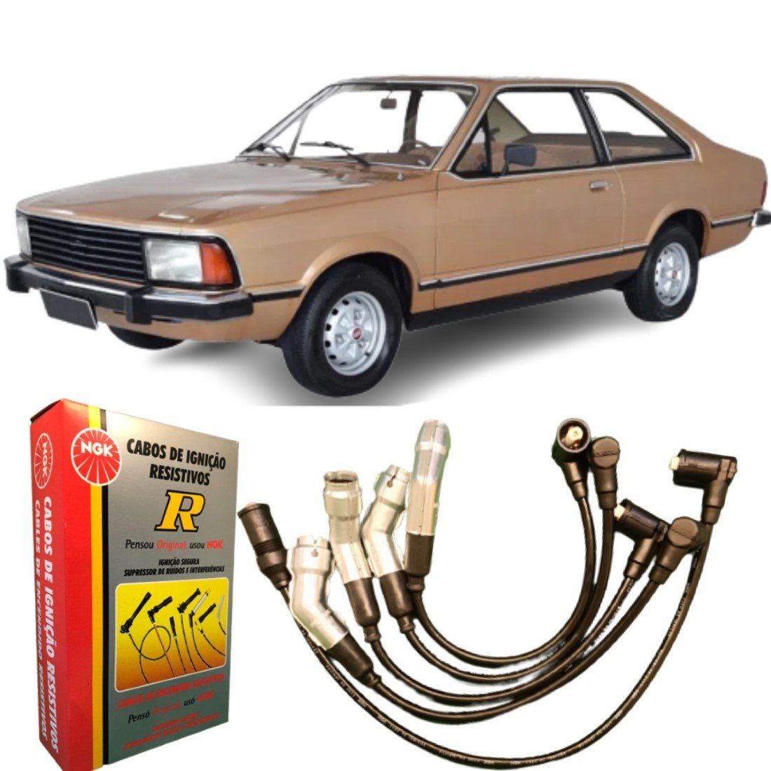 Jogo De Cabo De Vela Ngk Para Ford Corcel Pampa Verona Cht.