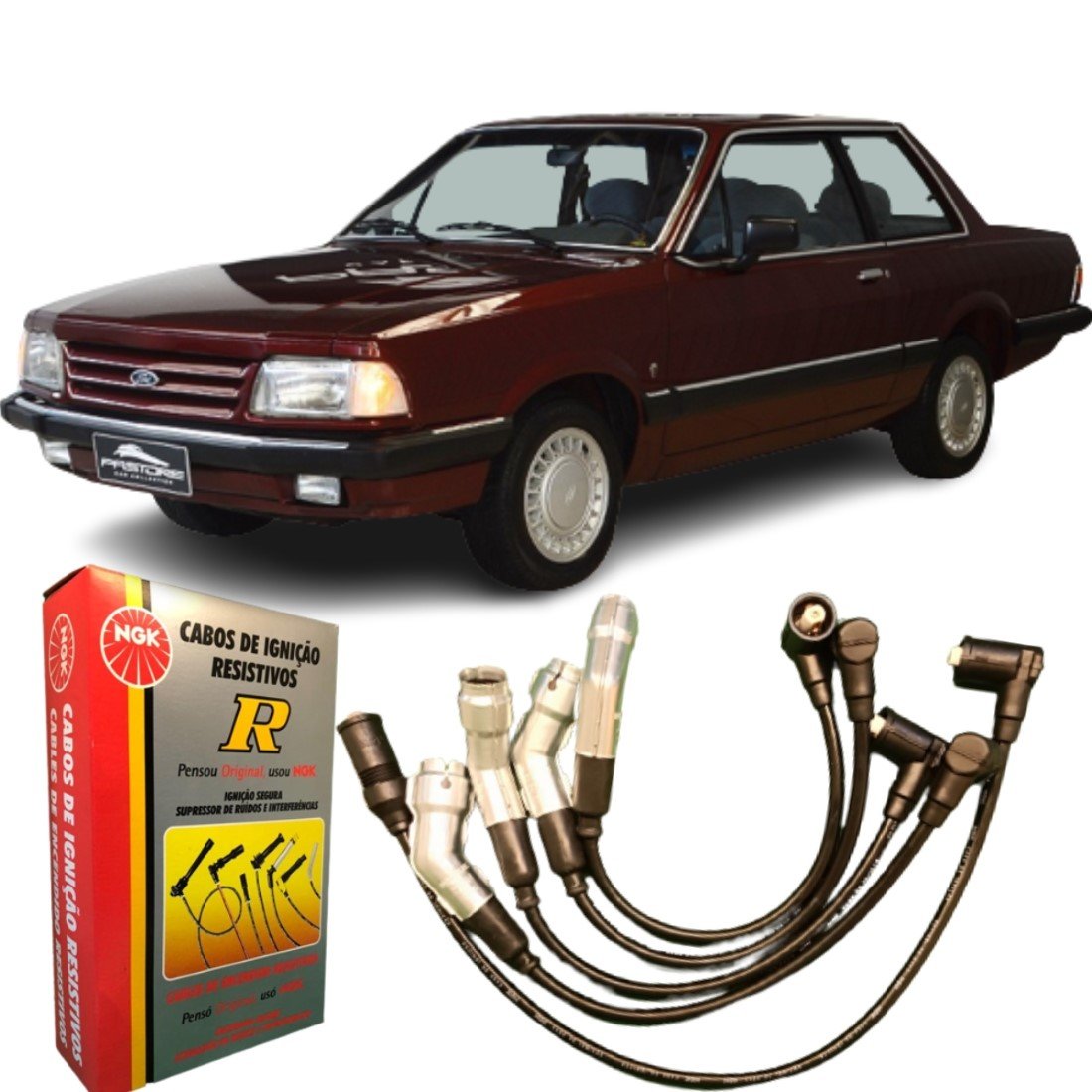 Jogo De Cabo De Vela Ngk Para Ford Corcel Pampa Verona Cht.