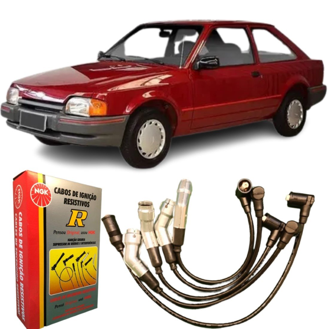 Jogo De Cabo De Vela Ngk Para Ford Corcel Pampa Verona Cht.