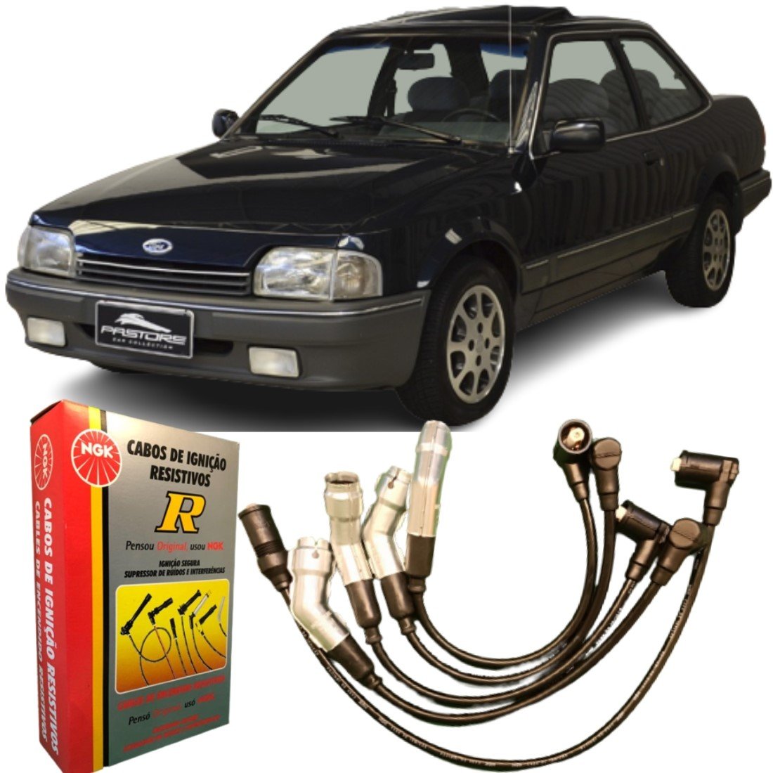 Jogo De Cabo De Vela Ngk Para Ford Corcel Pampa Verona Cht.