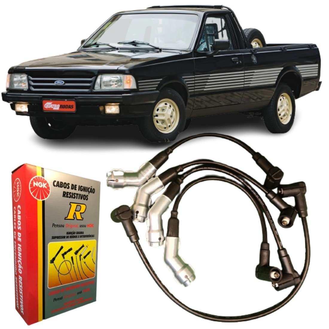 Jogo De Cabo De Vela Ngk Para Ford Escort Pampa Verona Cht.
