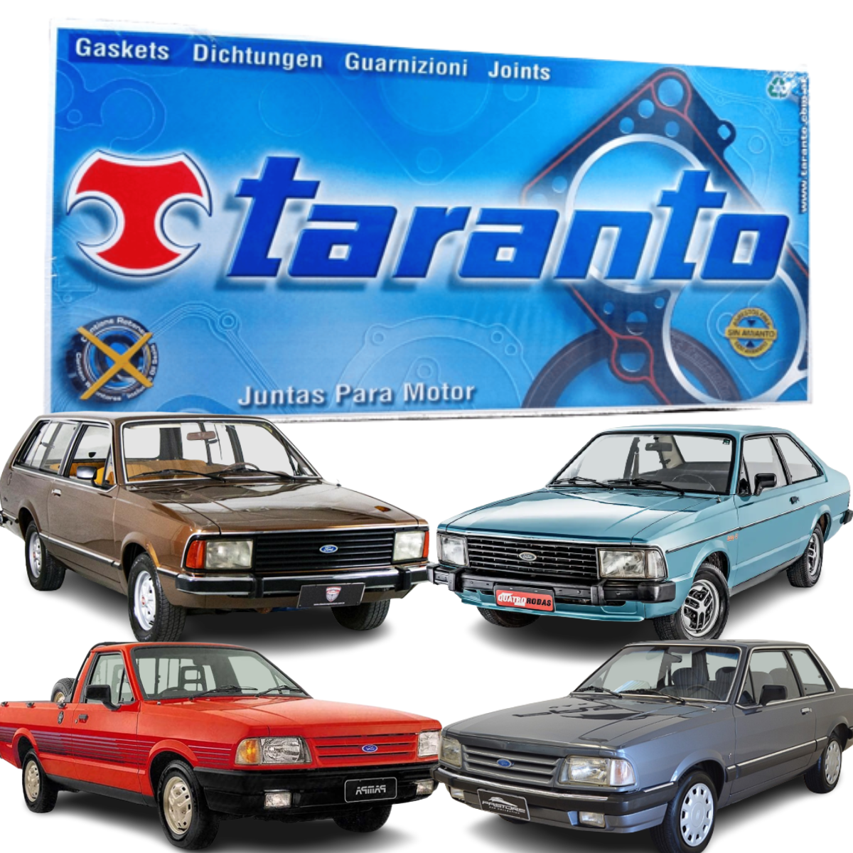 Jogo Junta Parcial Retificação Taranto Ford Belina 2 Corcel 2 1.6 1979 a 1983