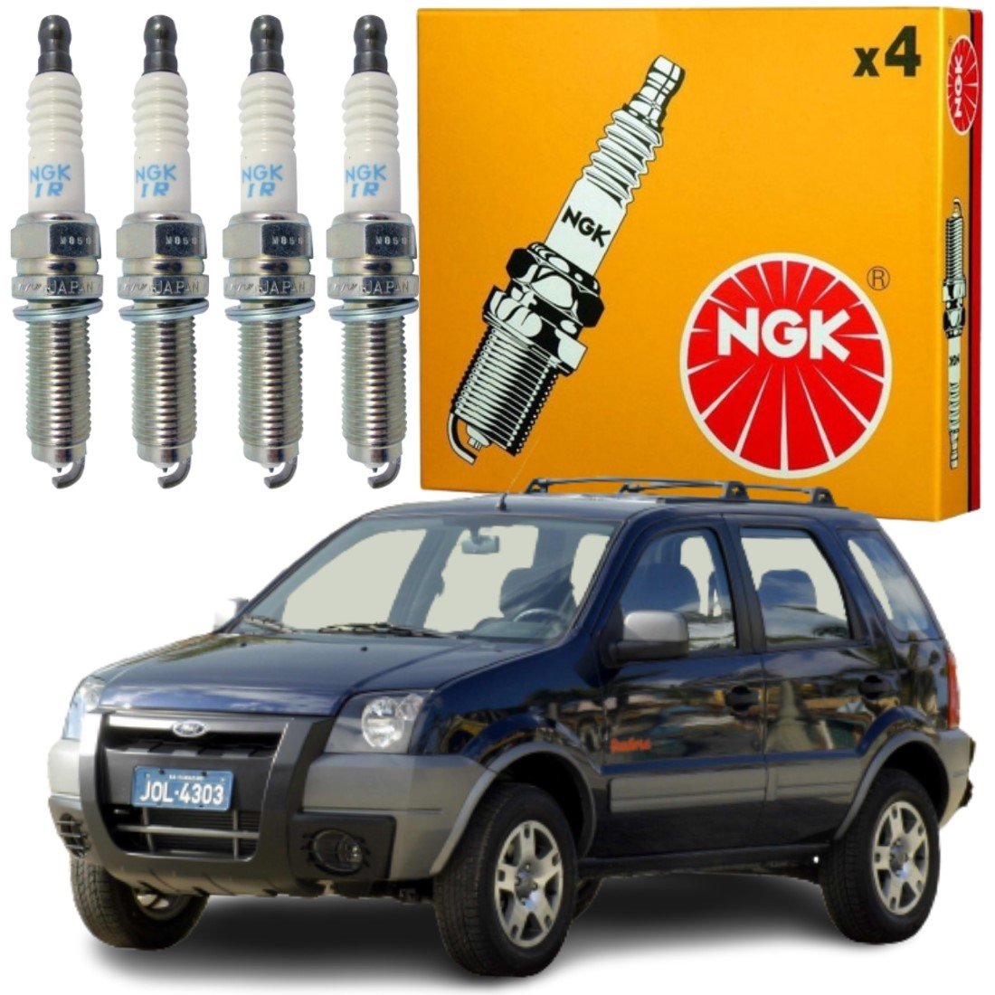 Jogo Vela Ignição original NGK Ford Motores 1.0 1.6 Zetec Rocan