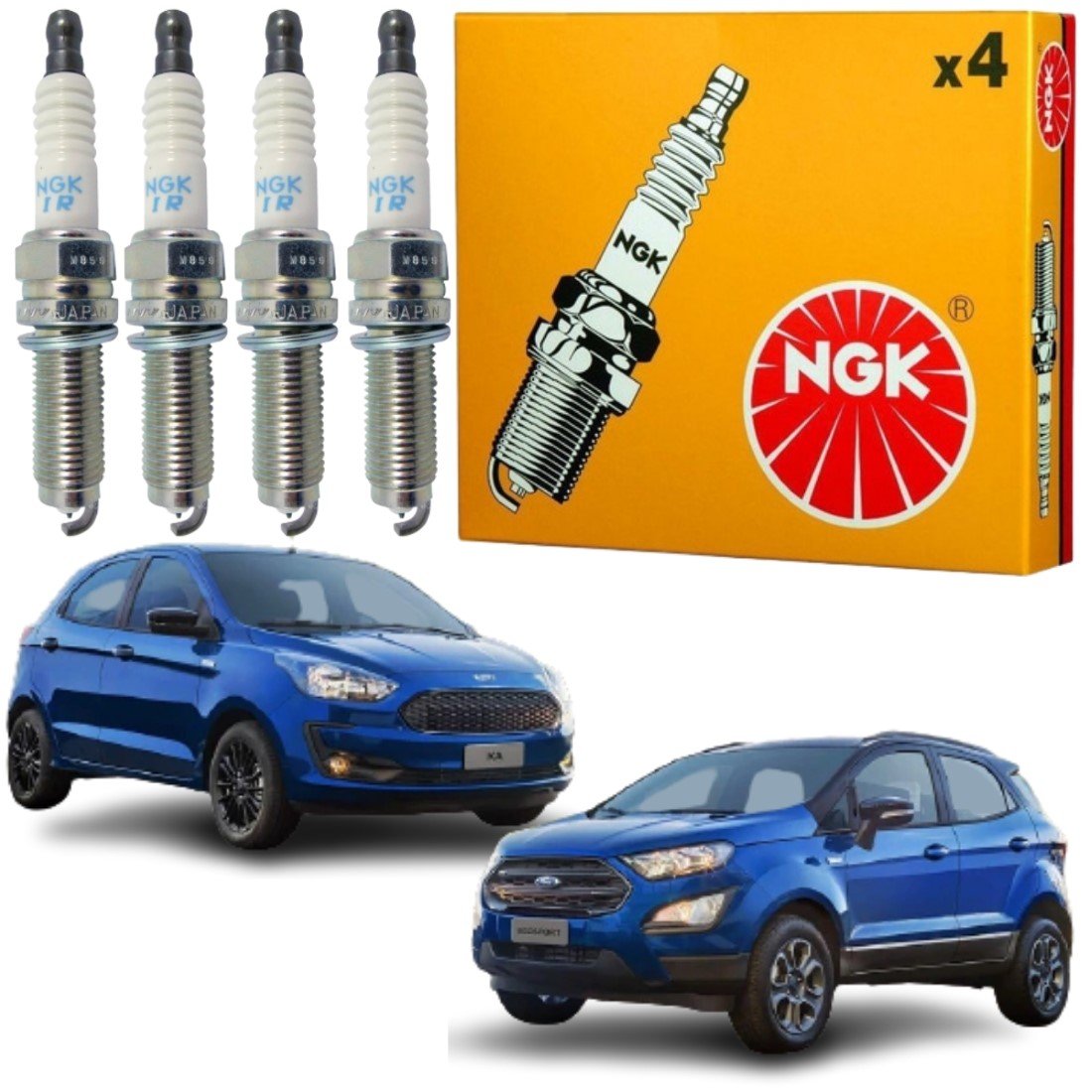 Jogo Vela Ignição original NGK Ford Ka Ecosport 1 5 12v 3cil Dragon 2017 a 2021 Marques Auto Peças