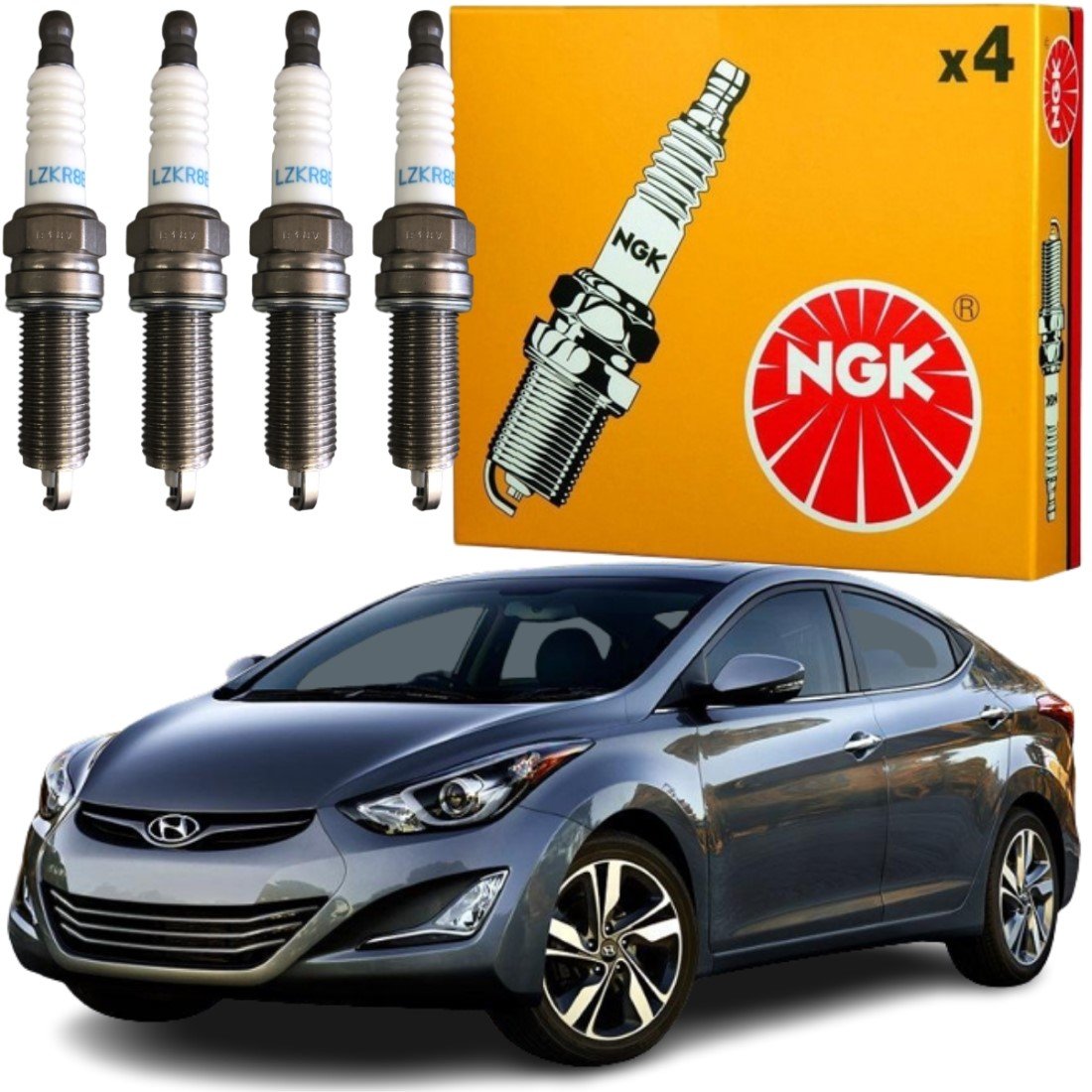 Jogo Vela Ignição original NGK Hyundai Ix35 Elantra Kia Sportage 2.0 16v Flex