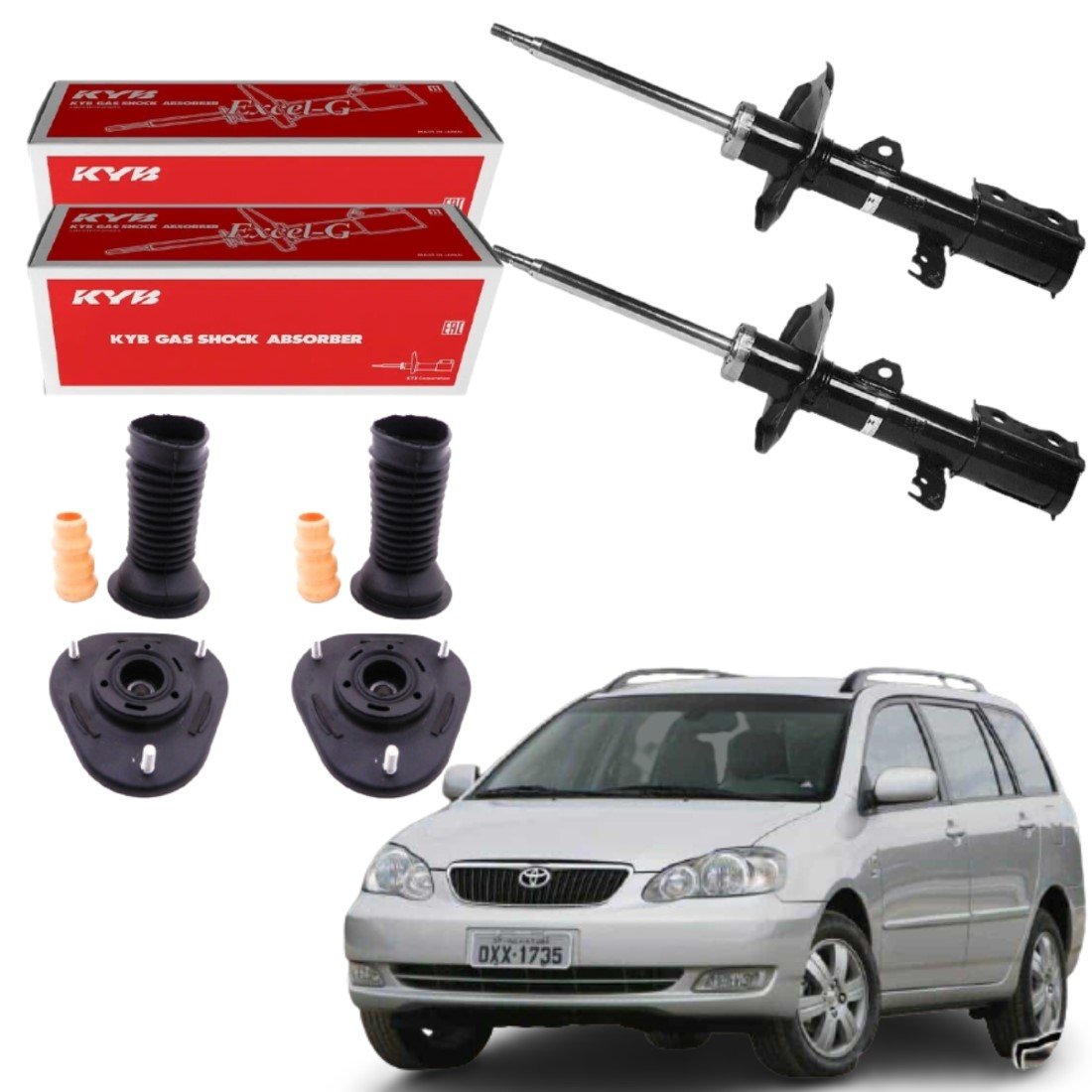 Kit Amortecedor Dianteiro Toyota Corolla 2003 2004 A 2008