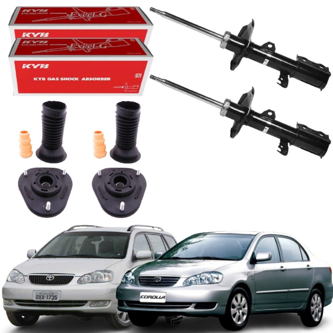 Kit Amortecedor Dianteiro Toyota Corolla 2003 2004 A 2008