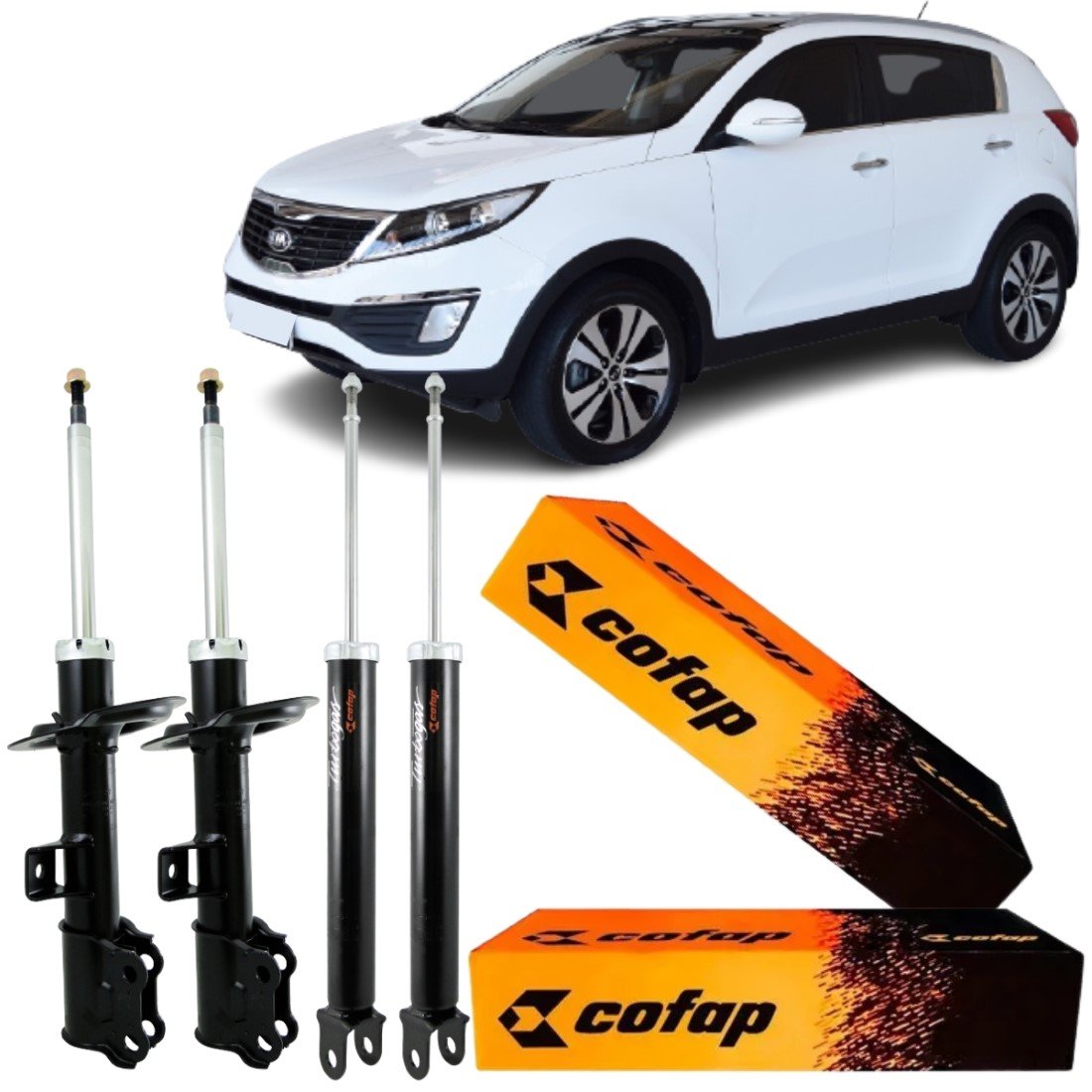 KIT AMORTECEDOR DIANTEIRO TRASEIRO COFAP IX35 E SPORTAGE