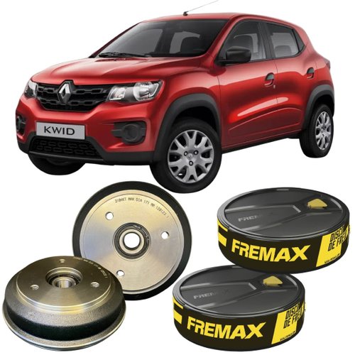 02 Tambor De Freio Traseiro Fremax Renault Kwid 2017 A 2022