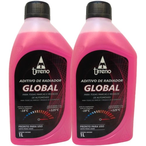 2l Aditivo Radiador Pronto Uso Rosa Global Original Tirreno