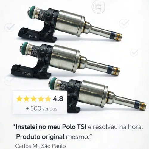 3 Bicos Injetor Para Vw T-cross Virtus Polo Up Tsi Gdi Padrão