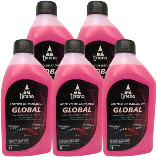 5l Aditivo Radiador Pronto Uso Rosa Global Original Tirreno