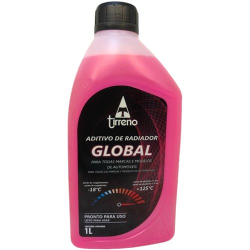 Aditivo Radiador Pronto Uso Rosa Global Original Tirreno 1l