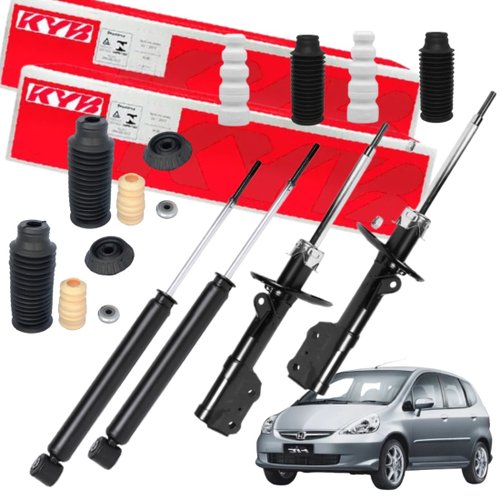 Amortecedor Dianteiro E Traseiro Kayaba + Kit amortecedores Honda Fit 1.4 2003 a 2008