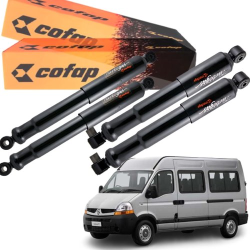 Par amortecedor dianteiro e traseiro Cofap Renault Master minibus 2002 a 2012