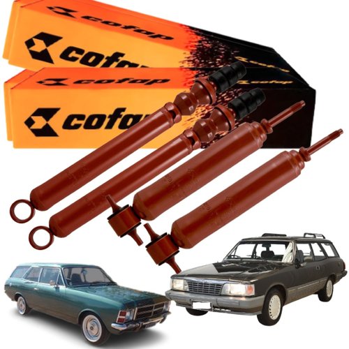 Par amortecedor traseiro e dianteiro Cofap Chevrolet Opala e Caravan 1968 a 1987