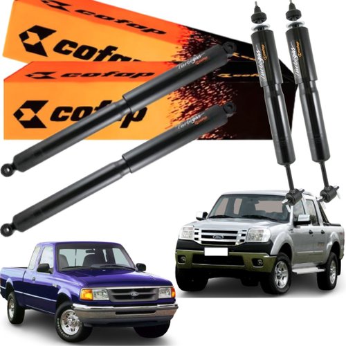 Par amortecedor dianteiro e traseiro Cofap Ford Ranger 1997 a 2012