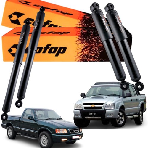Par amortecedor dianteiro e traseiro Cofap Chevrolet S10 4x4 1995 a 2006