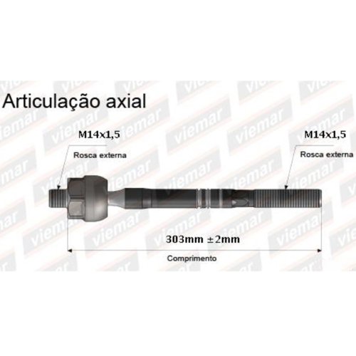 Articulação Barra Axial Viemar Fox Gol Polo Saveiro Voyage