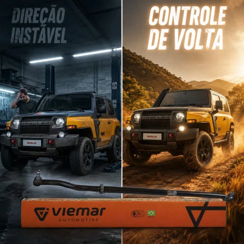 Barra De Direção Viemar Para Troller T4 4x4 2015 A 2020 Preto