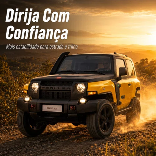 Barra De Direção Viemar Para Troller T4 4x4 2015 A 2020 Preto
