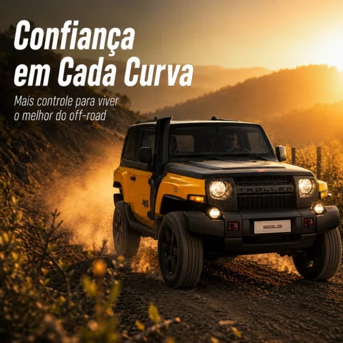 Barra De Direção Viemar Para Troller T4 4x4 2015 A 2020 Preto