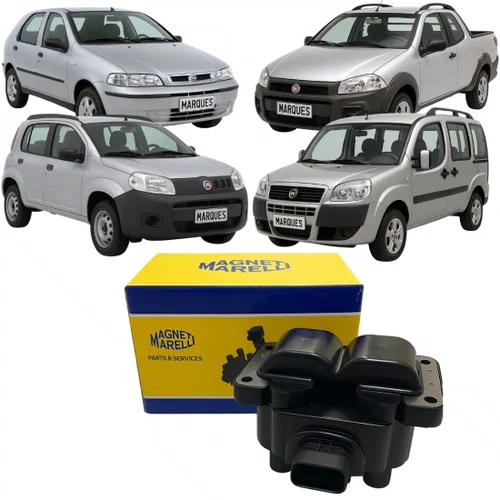 Bobina Ignição Magneti Marelli Para Fiat Palio Uno E Doblo