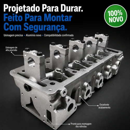 Cabeçote Ford Fiesta / Ka 1.0 8v Flex Zetec Rocam Novo Na Cx