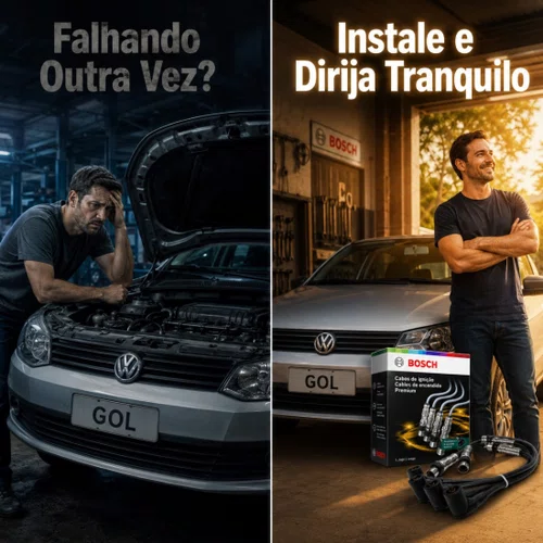 Cabo Para Vela Golf Polo Gol G4 G5 Fox 1.6 Original Bosch Preto