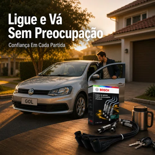 Cabo Para Vela Golf Polo Gol G4 G5 Fox 1.6 Original Bosch Preto