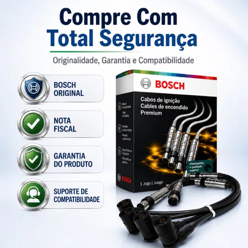 Cabo Para Vela Golf Polo Gol G4 G5 Fox 1.6 Original Bosch Preto