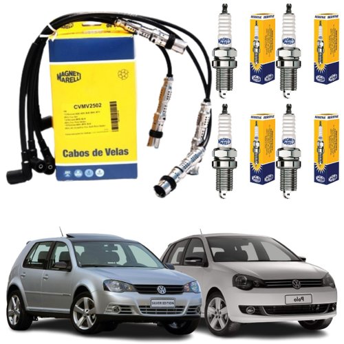 Cabo + Vela Ignição Magneti Marelli Fox Gol Saveiro Golf