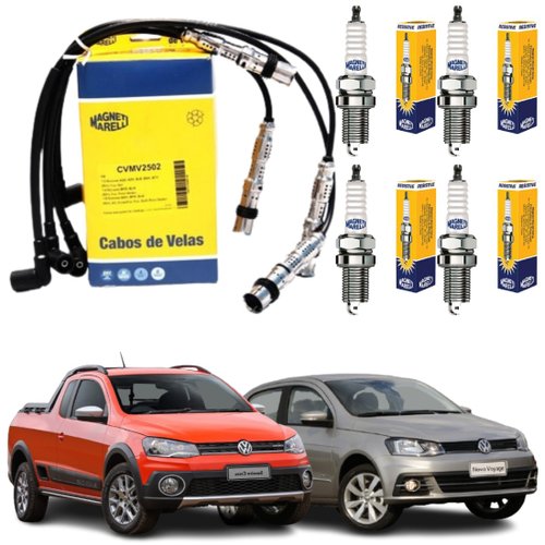 Cabo + Vela Ignição Magneti Marelli Fox Gol Saveiro Golf