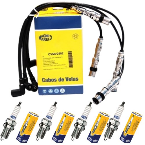 Cabo + Vela Ignição Magneti Marelli Fox Gol Saveiro Golf