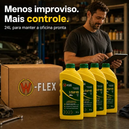 Caixa 24 Litros Óleo Motor 15w40 Semi Sintético W-flex