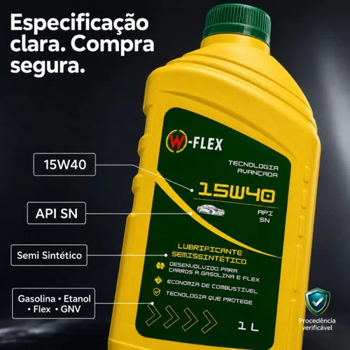 Caixa 24 Litros Óleo Motor 15w40 Semi Sintético W-flex