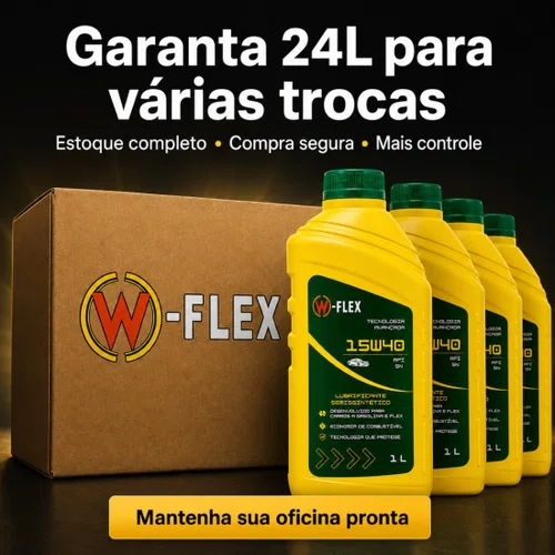 Caixa 24 Litros Óleo Motor 15w40 Semi Sintético W-flex