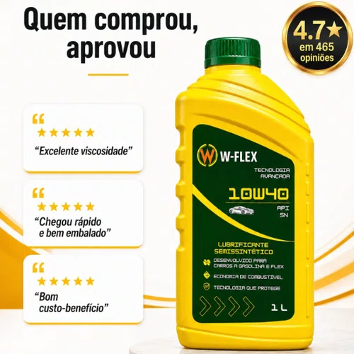 Caixa Oleo 24l 10w40 W-flex Semi Sintético Oleo Motor