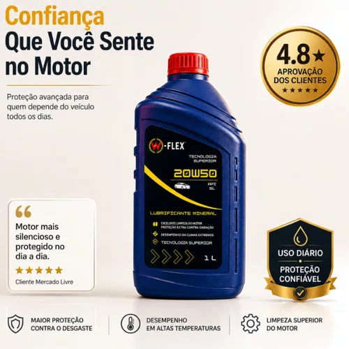 Caixa Oleo 24l 20w50 W-flex Mineral Oleo Motor