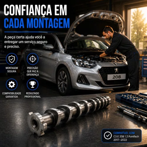 Comando De Válvulas Admissão C3 208 1.2 12v De 2017 A 2022
