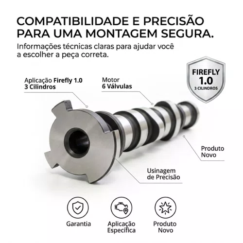 Comando Válvula Fiat Uno Mobi Argo 1.0 6v Firefly 3cil