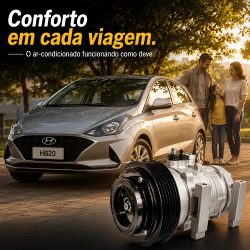 Compressor Ar Condicionado Hyundai Hb20 1.0 Flex 2013 Acima