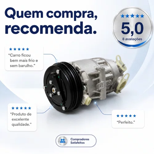 Compressor Ar Gol Fox Polo Saveiro Voyage G5 G6 1.6 8v Mahle
