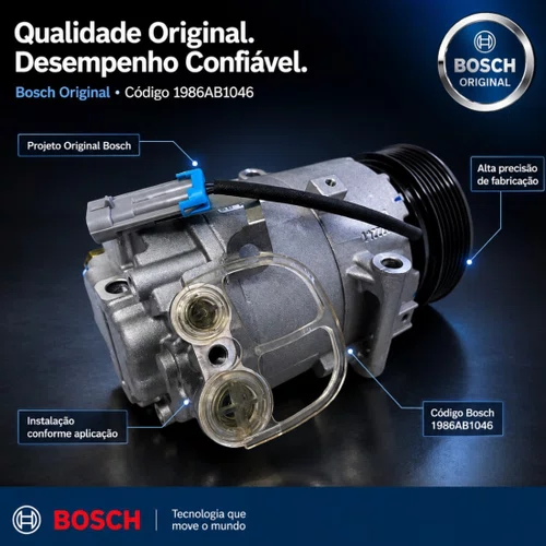 Compressor Ar Montana 1.4 / 1.8 2004 A 2012 Original Bosch