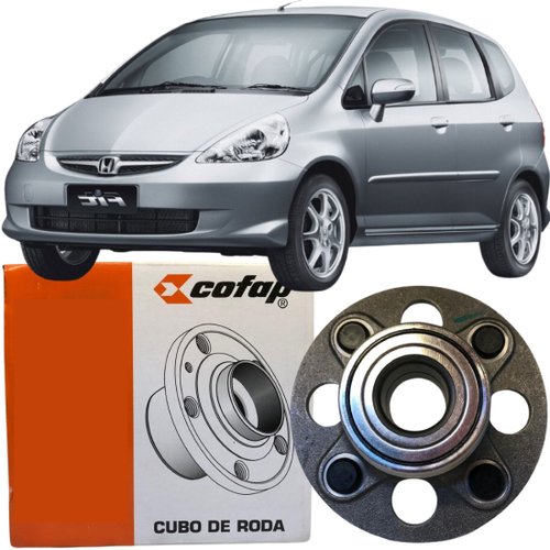 Cubo de roda traseiro Cofap para Honda Fit 2003 a 2008